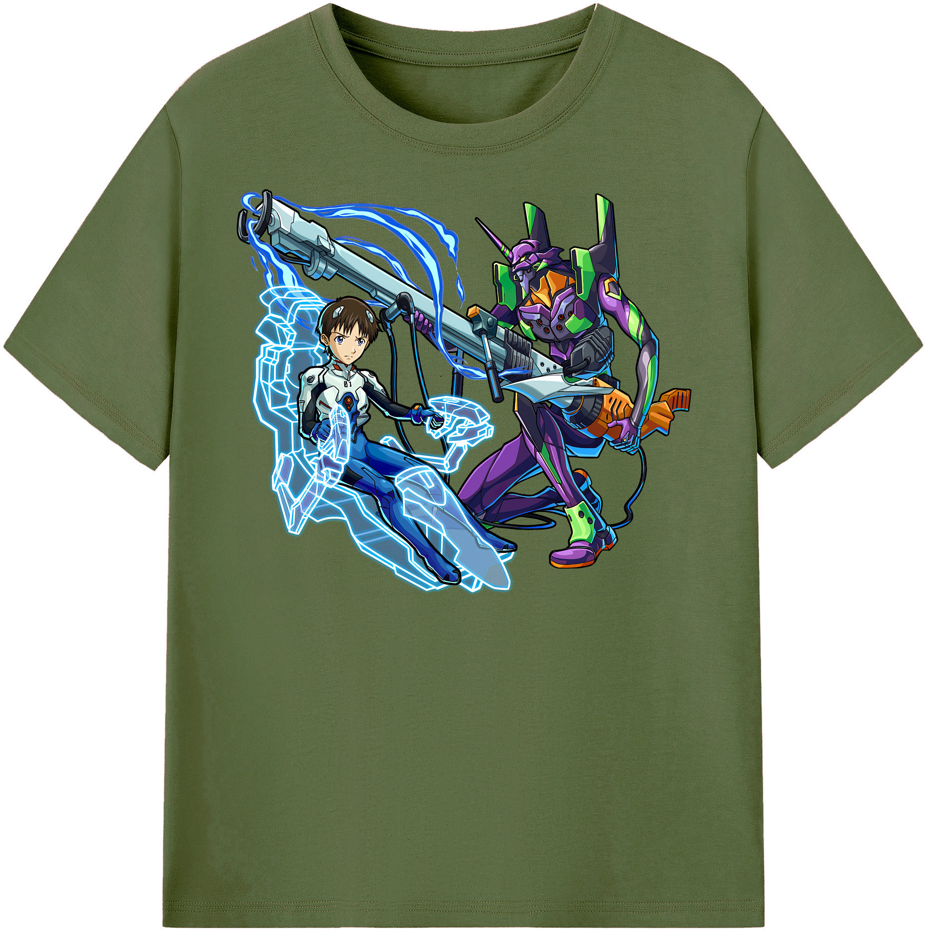 （画像用） EVA 新世紀エヴァンゲリオン 綿100％半袖Tシャツ（フロントプリント）